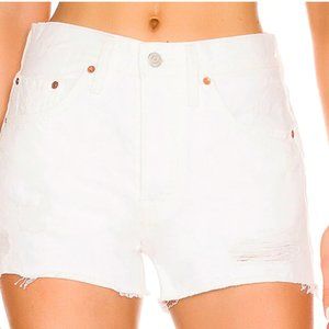White Levi's Jean Shorts